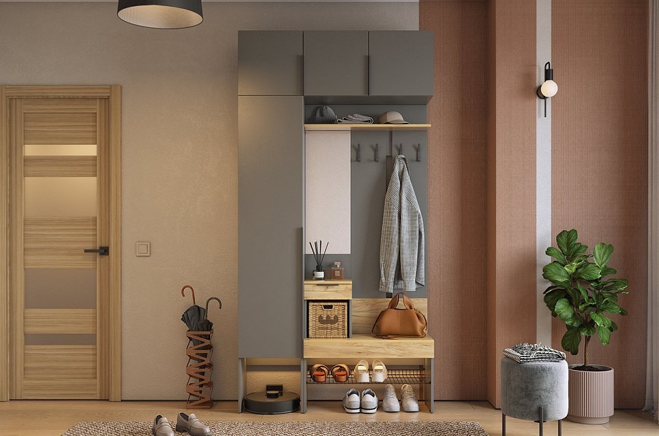 Фото Стенка для прихожей Баско К4 MBS_PK04Basko-3319 - интернет-магазин МегаТерем в Москве