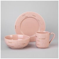 Набор для завтрака lefard "good morning" 3 пр. розовый (42-538) 