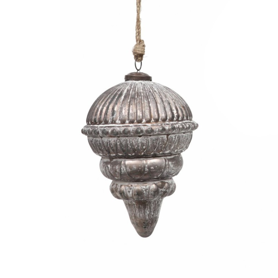 Фото Новогодняя игрушка BI-003B, стекло, Rustic grey, ROOMERS FURNITURE - интернет-магазин МегаТерем в Москве