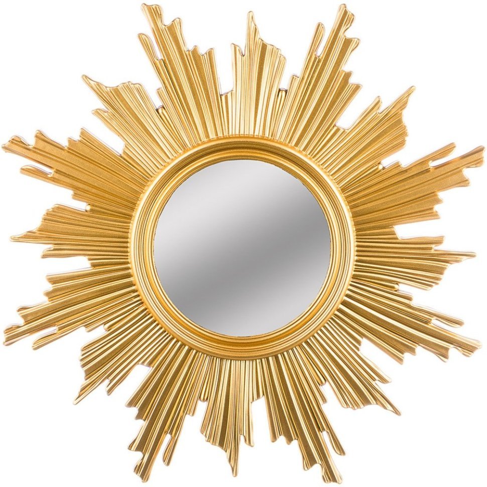 зеркало в виде солнца с лучами в интерьере