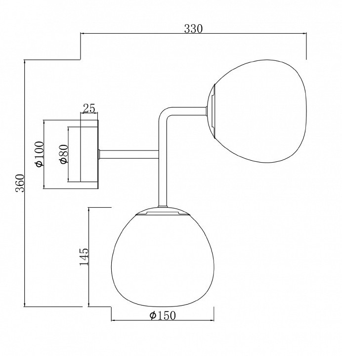 Фото Бра Maytoni Erich MOD221-WL-02-N MY_MOD221-WL-02-N - интернет-магазин МегаТерем в Москве