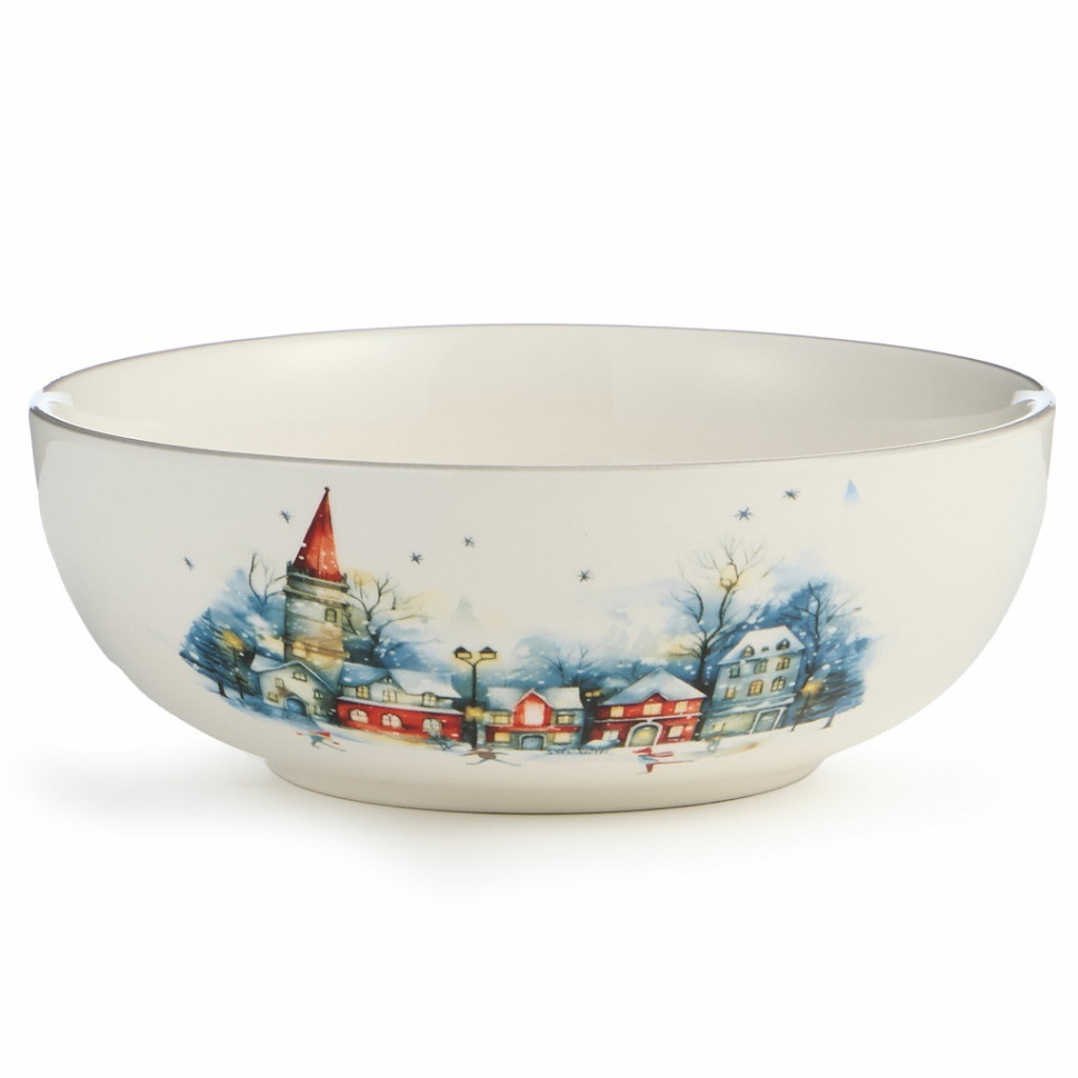 Фото Салатник agness с новым годом! 16,5*6 см (358-2337)  - интернет-магазин МегаТерем в Москве