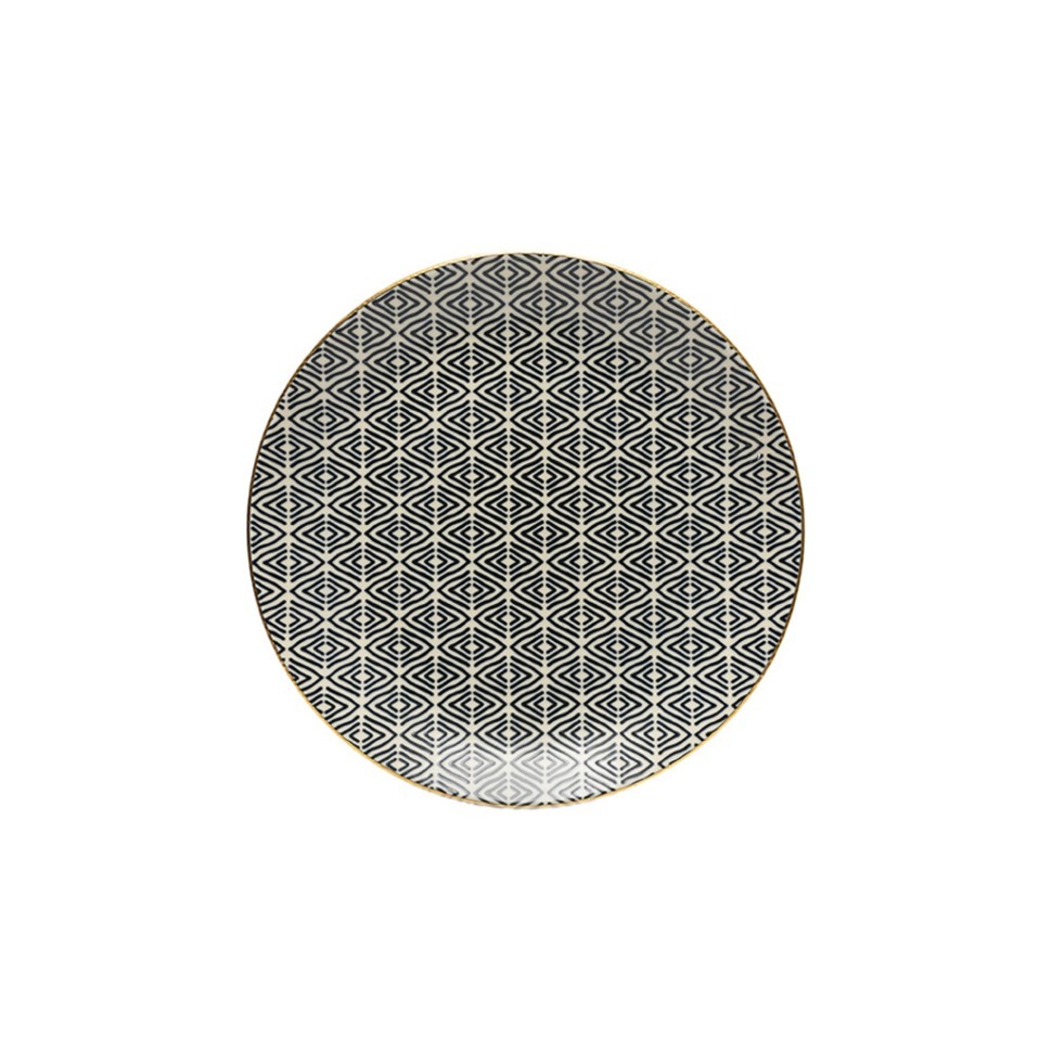 Фото Тарелка COP211-00115JСНЯТО, 21.5 см, керамика, DIAMOND WEAVE-GOLD, Costa Nova - интернет-магазин МегаТерем в Москве