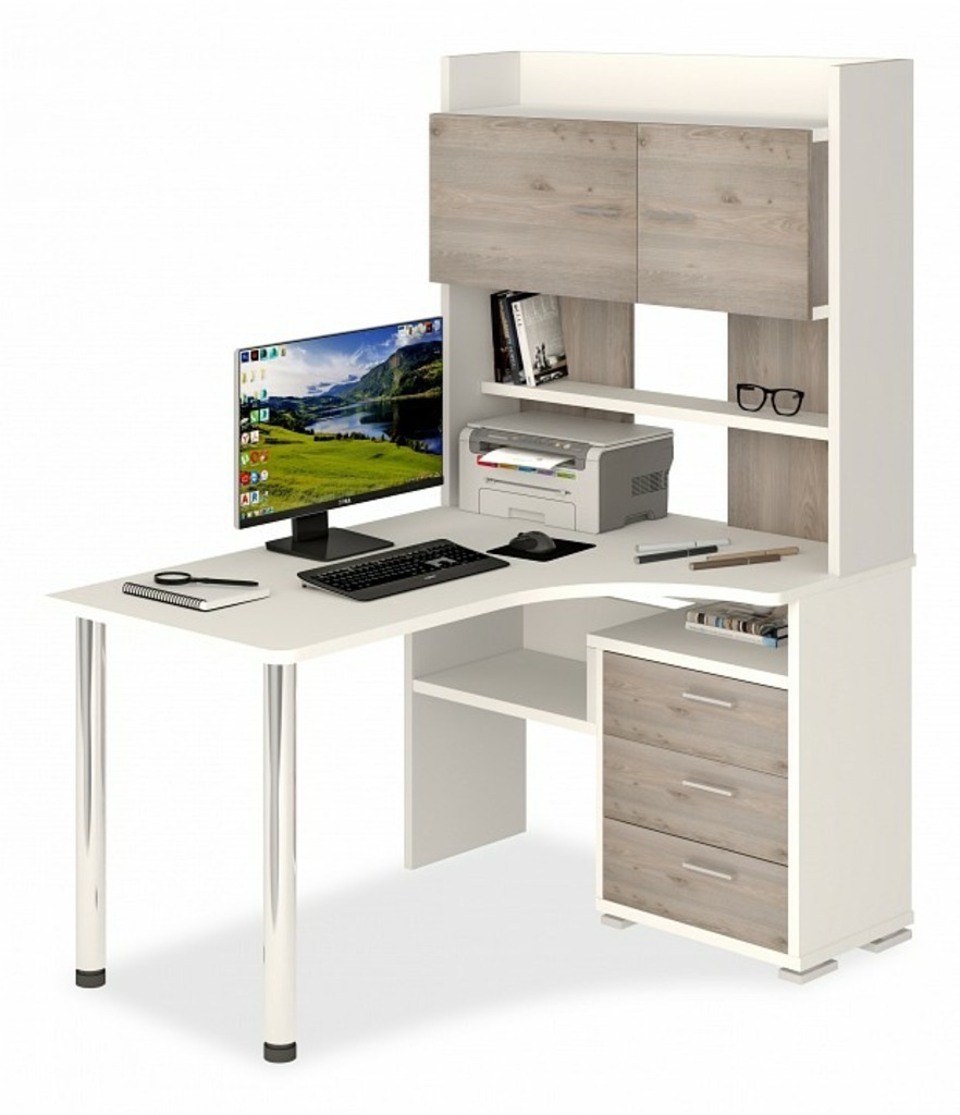 Фото Стол компьютерный Домино СР-133-130 MER_SR-133-BEN-PRAV - интернет-магазин МегаТерем в Москве