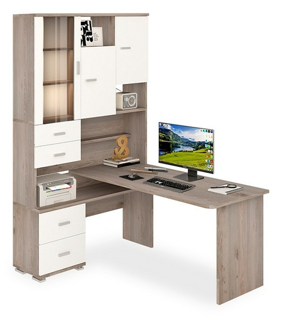 Фото Стол компьютерный Домино СР-620/160 MER_SR-620-160_NBEN-LEV - интернет-магазин МегаТерем в Москве