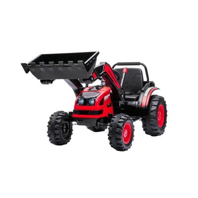 Детский электромобиль трактор с ковшом и пультом управления (красный, 2WD, EVA) (HL389-LUX-RED)
