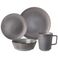 Набор посуды обеденный bronco "graphite" на 4 пер. 16 пр. (445-119) 