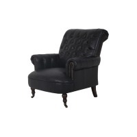 Кресло 1010/#B76, Кожа, Black, ROOMERS FURNITURE