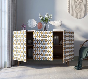 Фото Комод Berber три дверки 22 принт арт BB01/Print_22-ET - интернет-магазин МегаТерем в Москве