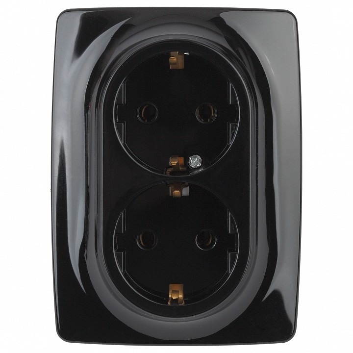 Фото Розетка двойная с заземлением Эра Эра 12 12-2106-06 ER_B0031233 - интернет-магазин МегаТерем в Москве