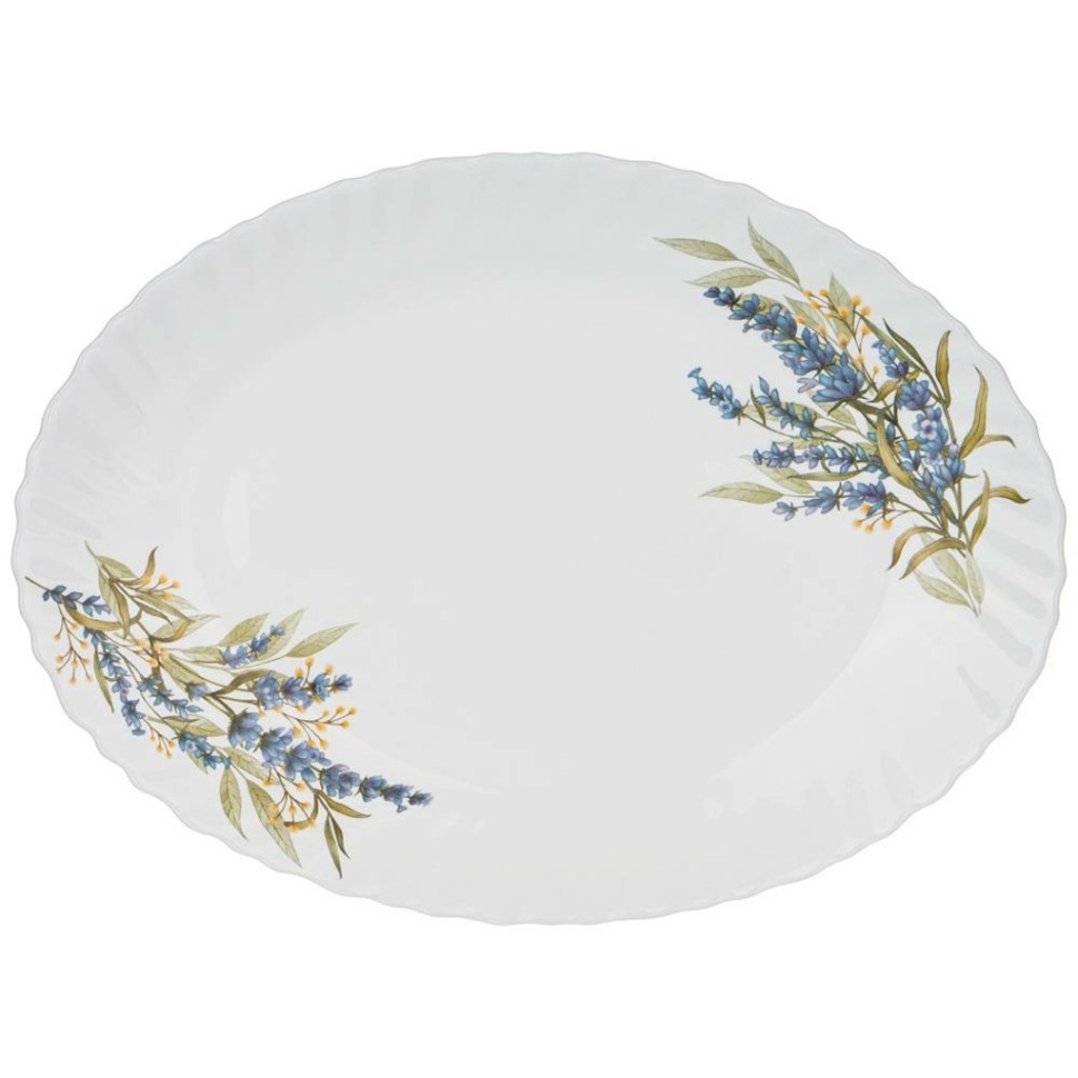 Фото Блюдо овальное agness lavender field 34х26х3 см (598-062)  - интернет-магазин МегаТерем в Москве