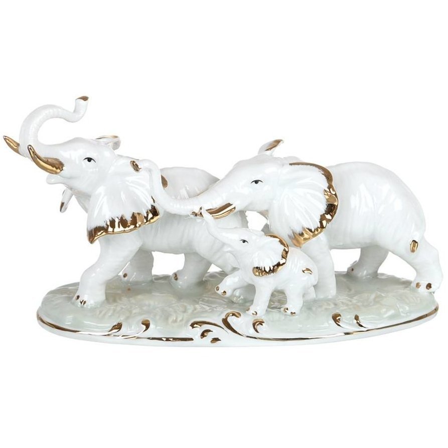 Фото Фигурка слоны 19*8 см. высота=12 см. Lefard (149-015) - интернет-магазин МегаТерем в Москве
