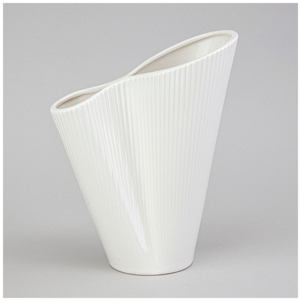 Фото Ваза 17*9.3*21.5см цвет: белый Lefard (374-141) - интернет-магазин МегаТерем в Москве