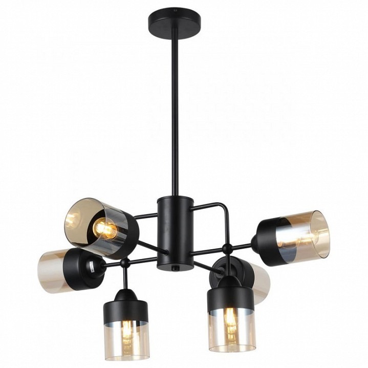 Фото Люстра на штанге Imex MD.74785 MD.74785-6-S-BK IMX_MD.74785-6-S-BK - интернет-магазин МегаТерем в Москве