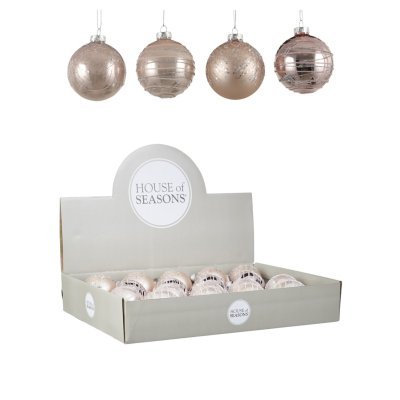 Декор шар O7см розовый в ас...