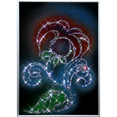 Картина Цветок с кристаллами Swarovski (1308)