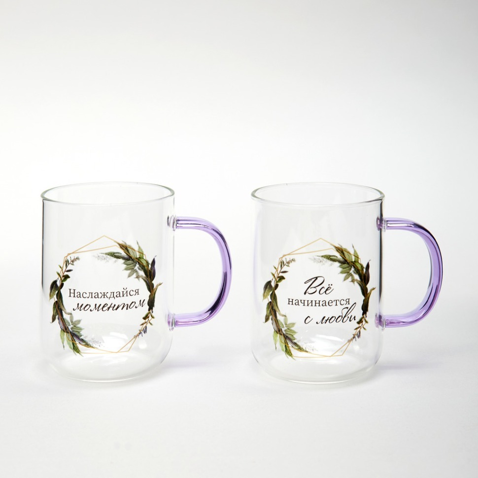 Фото Набор кружек про любовь из 2-х шт. 360 мл Agness (887-273) - интернет-магазин МегаТерем в Москве