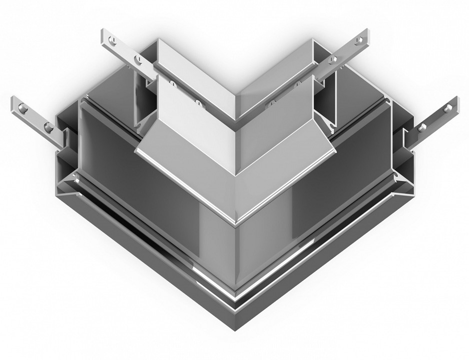 Фото Соединитель угловой L-образный встраиваемый Ambrella Light GL GL1043 AMBR_GL1043 - интернет-магазин МегаТерем в Москве