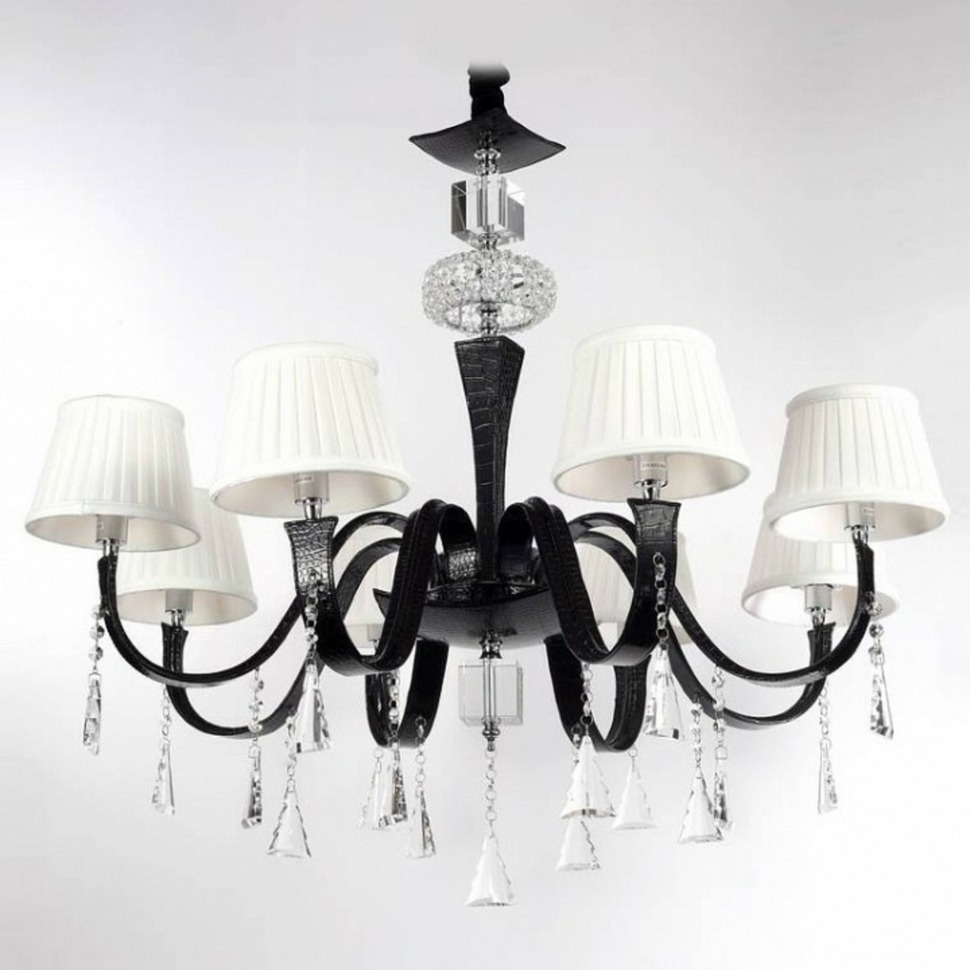 Фото Подвесная люстра Lucia Tucci Pelle Pelle Nerre 120.8 LT_Pelle_Nerre_120.8 - интернет-магазин МегаТерем в Москве