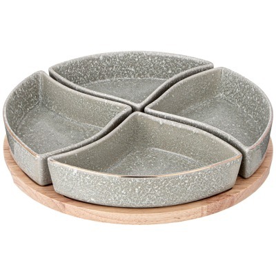 Менажница 4 секции на дерев...