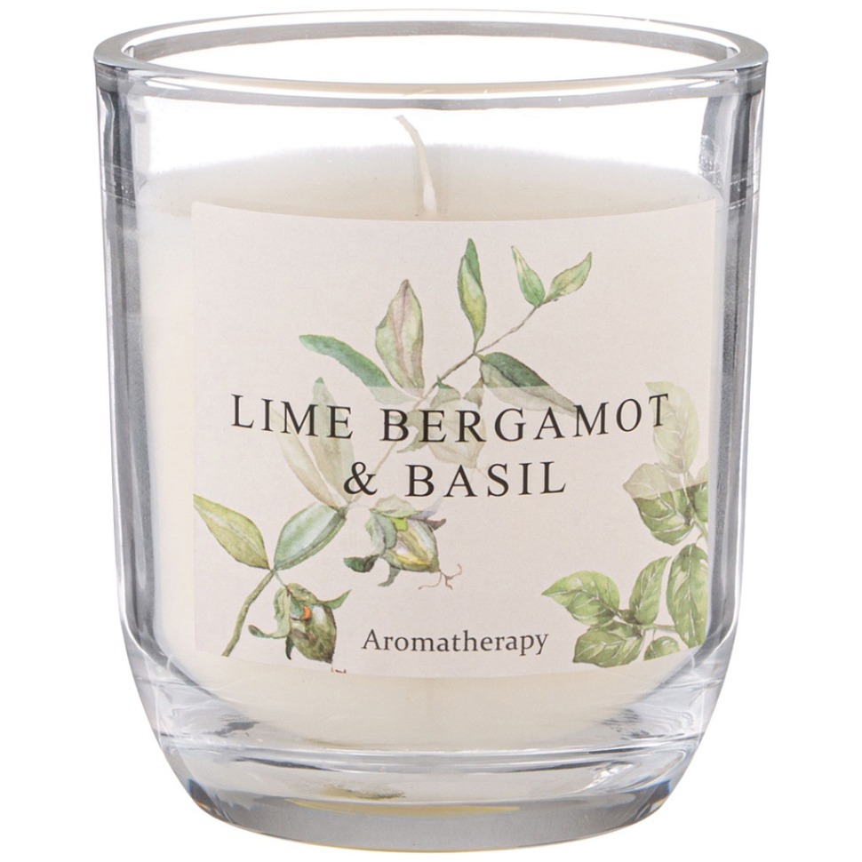 Фото Свеча ароматизированная в стакане lime bergamot &amp; basil 7,5*8,5 см Lefard (625-120) - интернет-магазин МегаТерем в Москве