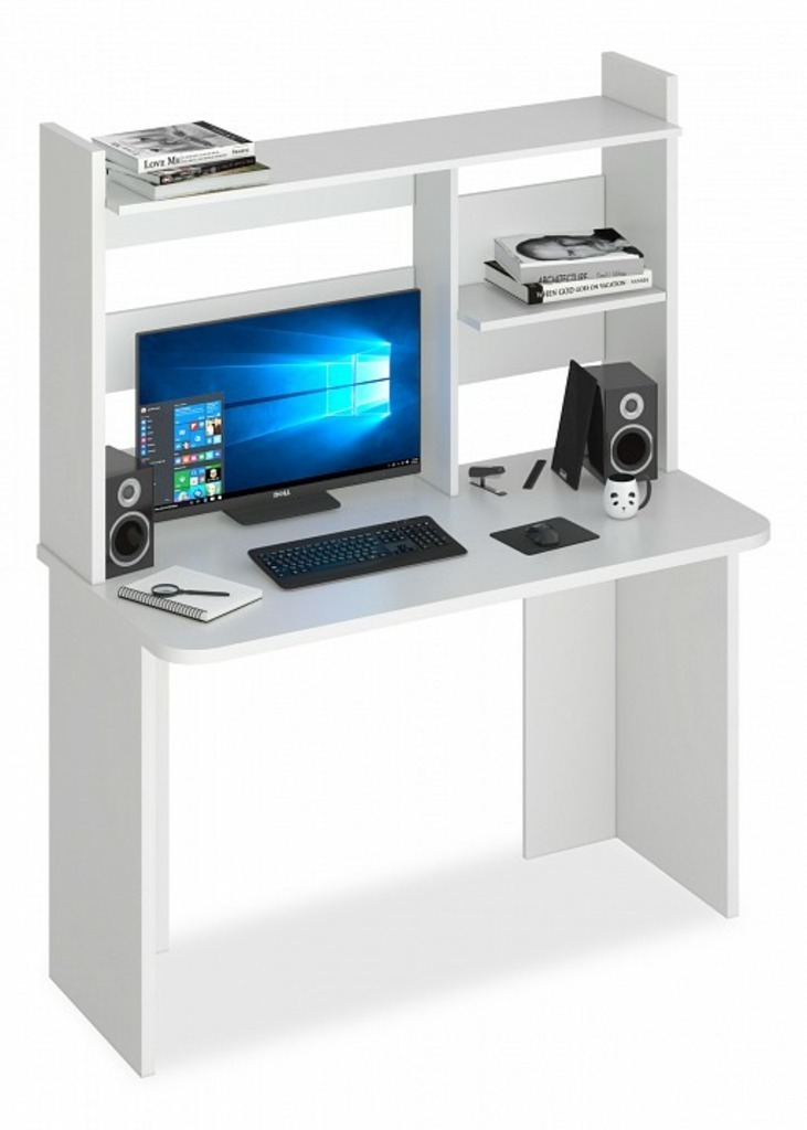 Фото Стол компьютерный Домино Lite СКЛ-Прям120Р+НКЛ-120 MER_SKL-Pryam120Rbez_tumby-NKL-120_BE - интернет-магазин МегаТерем в Москве