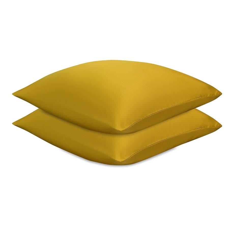 Фото Набор наволочек из премиального сатина горчичного цвета из коллекции essential, 70х70 см (78469) - интернет-магазин МегаТерем в Москве