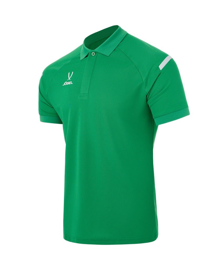 Фото Поло JÖGEL CAMP 2 Poly Polo, зеленый/белый (2121599) - интернет-магазин МегаТерем в Москве