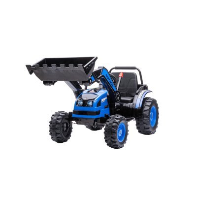Детский электромобиль трактор с ковшом и пультом управления (синий, 2WD, EVA) (HL389-LUX-BLUE)