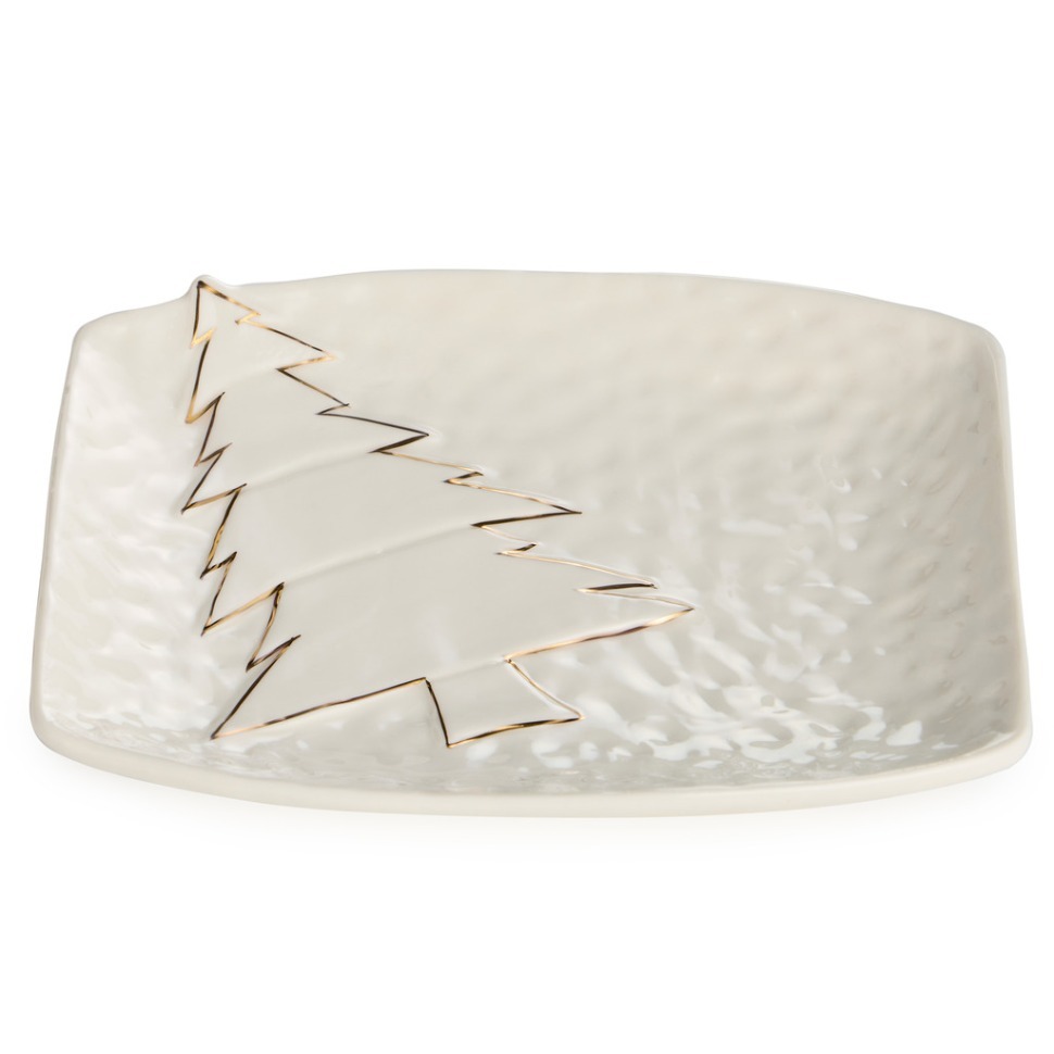 Фото Блюдо сервировочное новогоднее 19,1*15,6*2,8 см Lefard (146-2187) - интернет-магазин МегаТерем в Москве