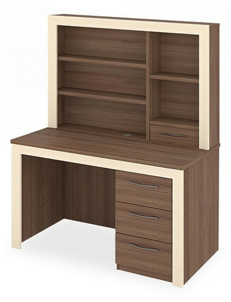 Фото Стол компьютерный Нобиле СтЯ130+НСт130Я MER_StYA130-NSt130YA-SHKr - интернет-магазин МегаТерем в Москве