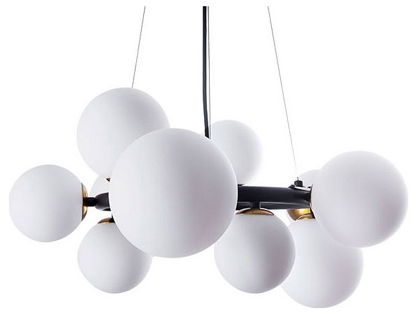 Фото Подвесная люстра Arte Lamp Gemini A2243SP-10BK AR_A2243SP-10BK - интернет-магазин МегаТерем в Москве