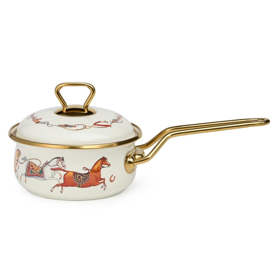 Фото Ковш lefard эмалированный, серия passage, 14см/0,9л d=14 см  длина=31см подходит для индукцион.плит (950-650)  - интернет-магазин МегаТерем в Москве