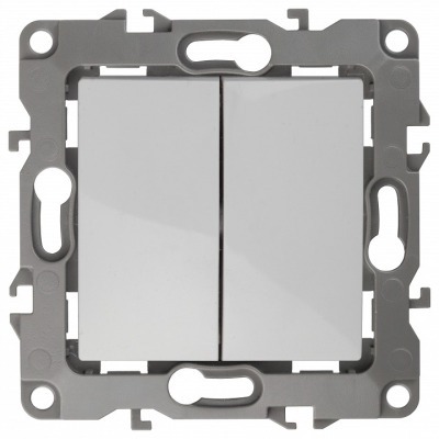 Переключатель двухклавишный без рамки Эра Эра 12 12-1106-01 ER_B0014663