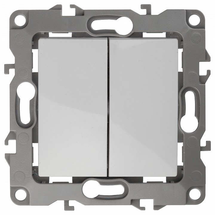 Фото Переключатель двухклавишный без рамки Эра Эра 12 12-1106-01 ER_B0014663 - интернет-магазин МегаТерем в Москве