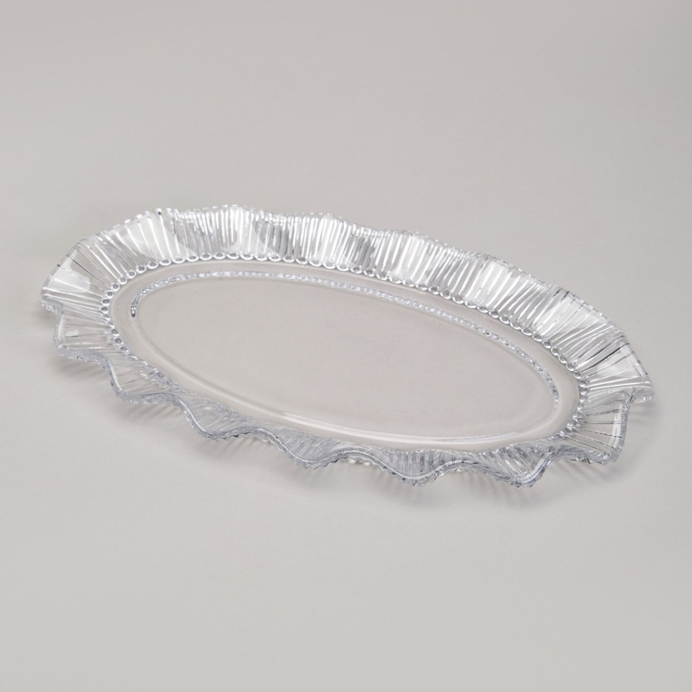 Фото Блюдо сервировочное crystal pearl 25,5х16,5 см Lefard (675-110) - интернет-магазин МегаТерем в Москве