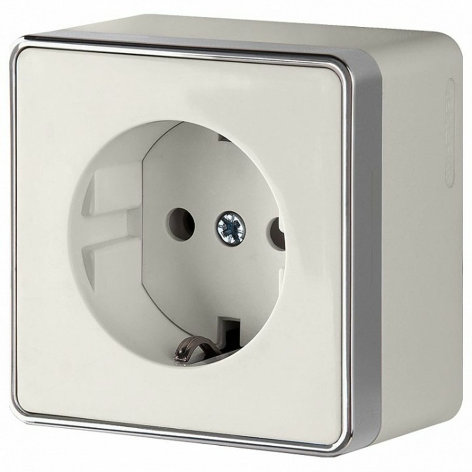 Фото Розетка с заземлением Werkel Gallant (слоновая кость) W5071003 WRK_a051552 - интернет-магазин МегаТерем в Москве