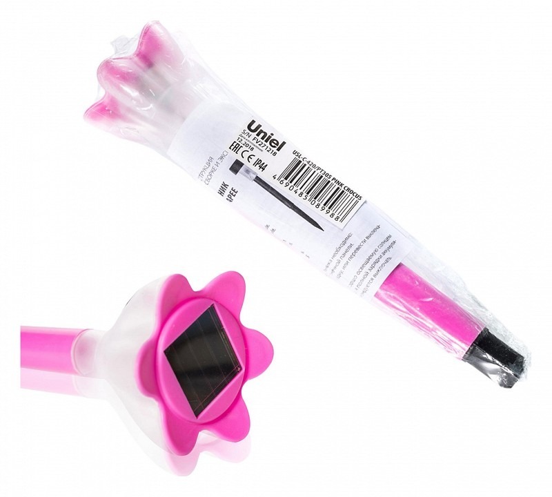 Фото Наземный низкий светильник Uniel Pink Crocus UL-00001762 UL_UL-00001762 - интернет-магазин МегаТерем в Москве