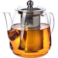 Заварочный чайник 3пр 900мл стек н/с LR (60072)