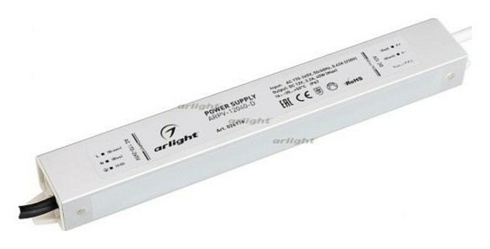 Фото Блок питания Arlight ARPV-12040-D 026176 ARLT_026176 - интернет-магазин МегаТерем в Москве