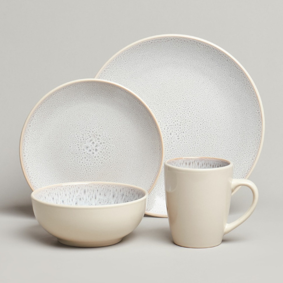 Фото Набор посуды обеденной bronco crocus на 4 пер. 16 пр. беж (577-222)  - интернет-магазин МегаТерем в Москве