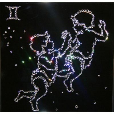 Картина Близнецы 25х25 см с кристаллами Swarovski (1117)