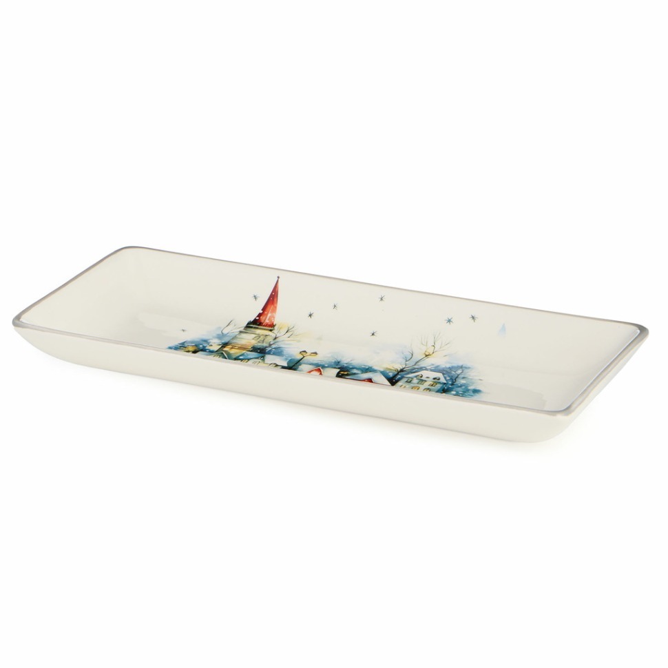 Фото Блюдо сервировочное agness с новым годом! 28*12*3 см (358-2339)  - интернет-магазин МегаТерем в Москве