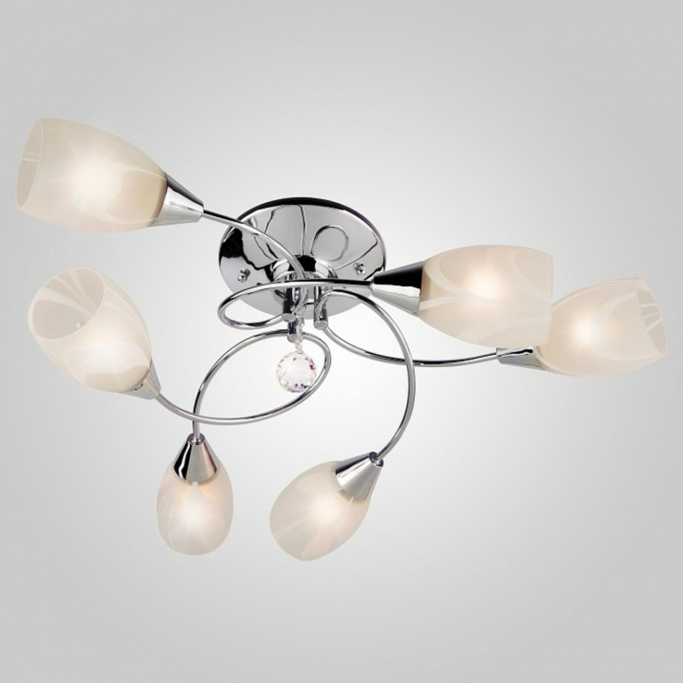 Фото Потолочная люстра Eurosvet Virginia 2275/6 хром EV_55492 - интернет-магазин МегаТерем в Москве