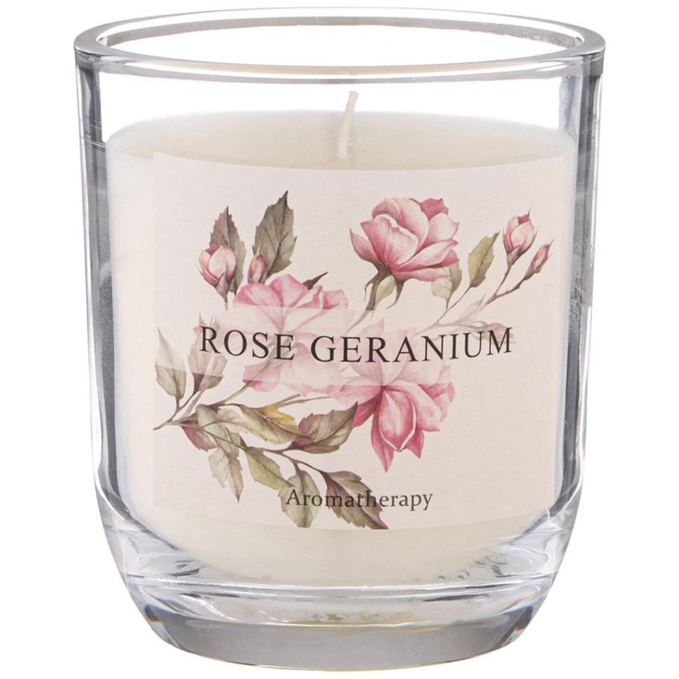 Фото Свеча ароматизированная в стакане rose geranium 7,5*8,5 см Lefard (625-121) - интернет-магазин МегаТерем в Москве
