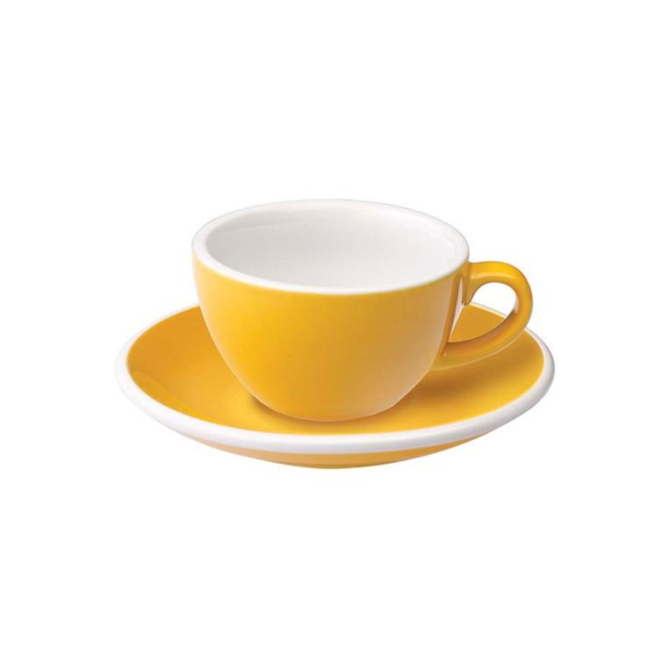 Фото Чайная пара C088-60BYE/C088-30BYE, фарфор, Yellow, LOVERAMICS - интернет-магазин МегаТерем в Москве