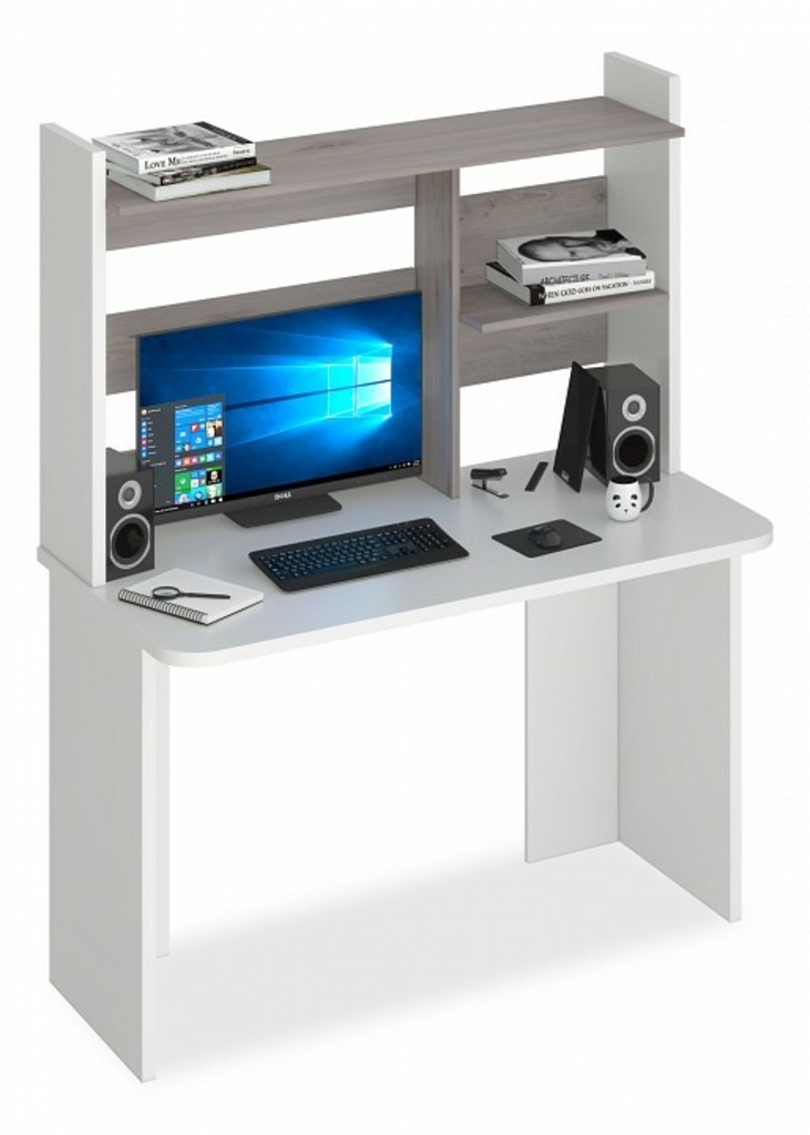 Фото Стол компьютерный Домино Lite СКЛ-Прям120Р+НКЛ-120 MER_SKL-Pryam120Rbez_tumby-NKL-120_BEN - интернет-магазин МегаТерем в Москве