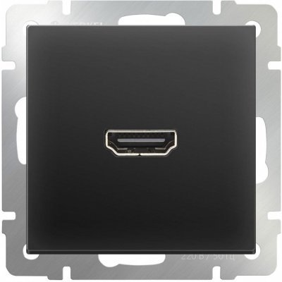 Розетка HDMI без рамки Werkel Черный матовый WL08-60-11