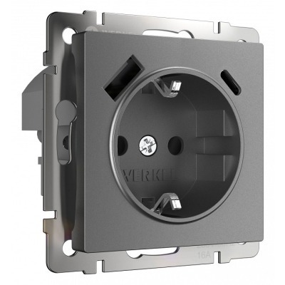 Розетка с заземлением и со ...