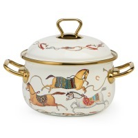 Кастрюля lefard эмалированная с крышкой, серия passage, 2,1л, диа.16см подходит для индук.плит (950-651) 